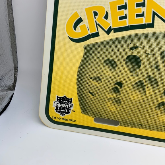 Vintage 1996 NFL Tag Express Green Bay Packers Plastic Decorative License Plate - Picture 6 of 10
